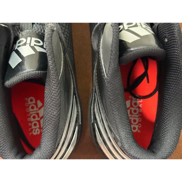 Adidas Men's Football Cleats Iron-Skin High Top Black & Silver Big Size US 16 - Picture 8 of 12